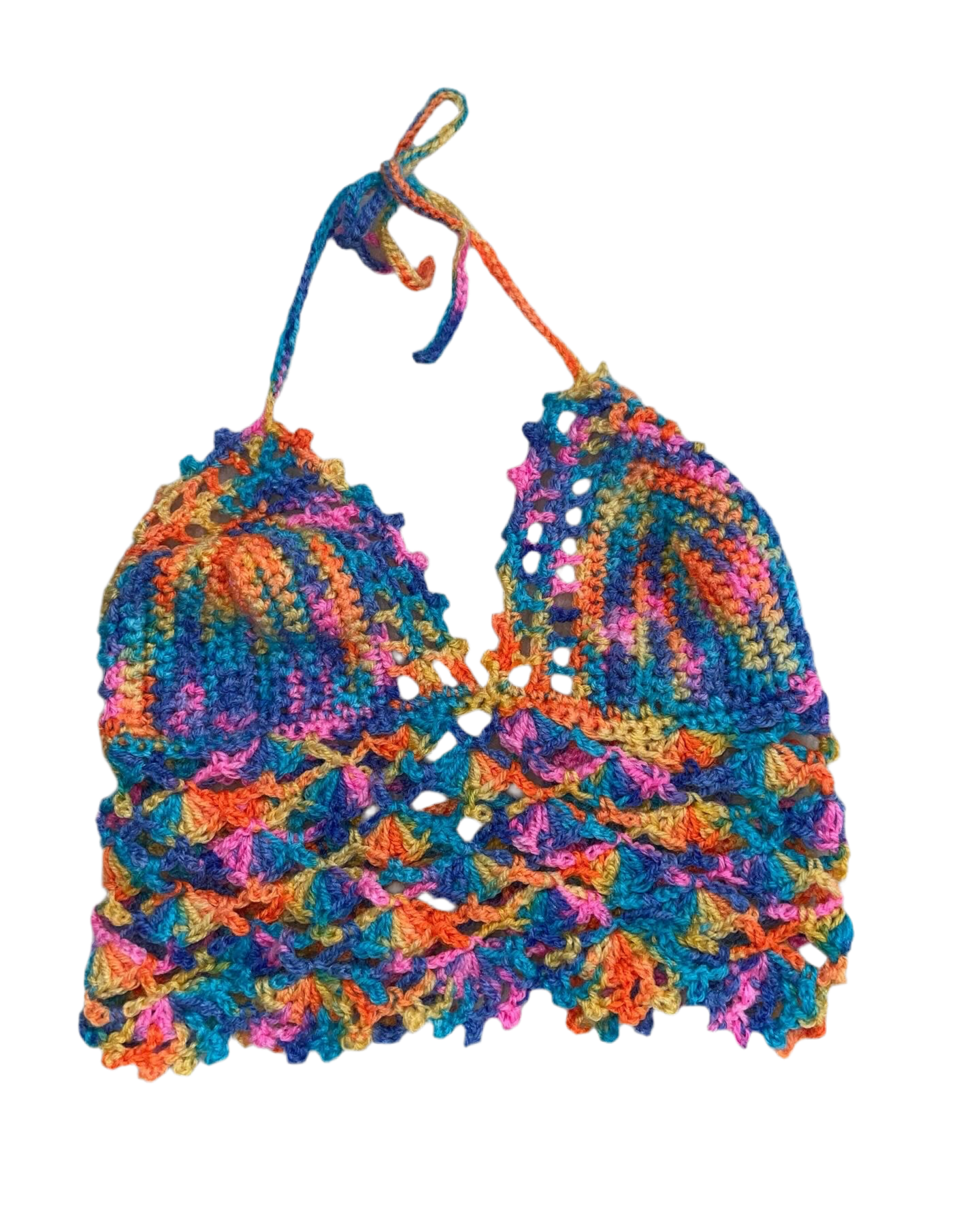 Multicolour Crochet Crop Top