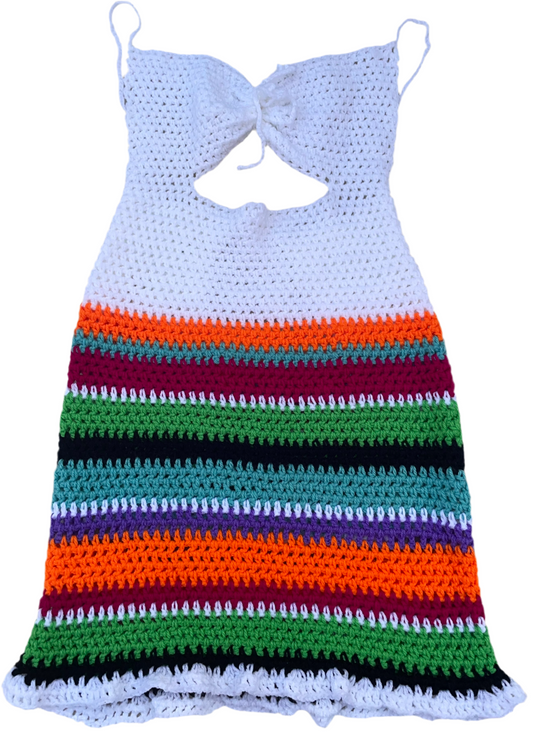 Multicoloured Crochet Dress